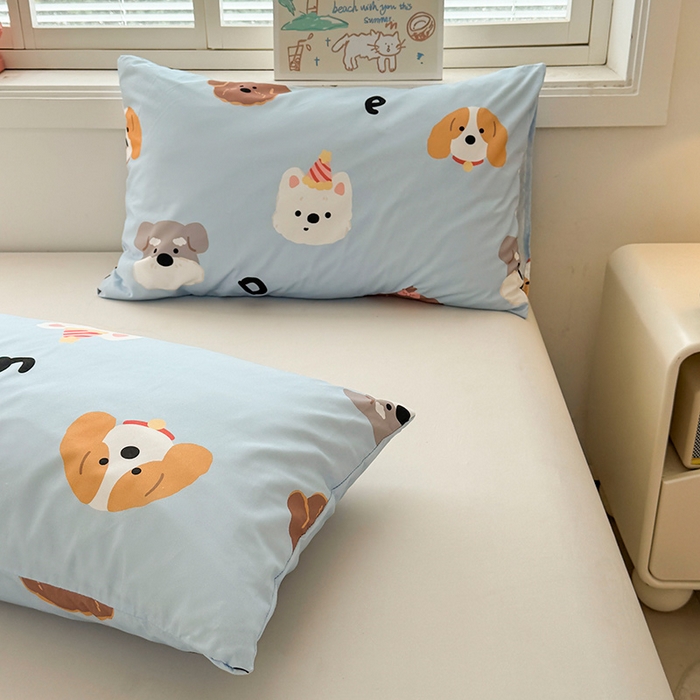 91家纺网 家纺一手货源 找家纺 悦织语 2026新款水洗棉双层纱豆豆被大豆夏凉被 汪汪队