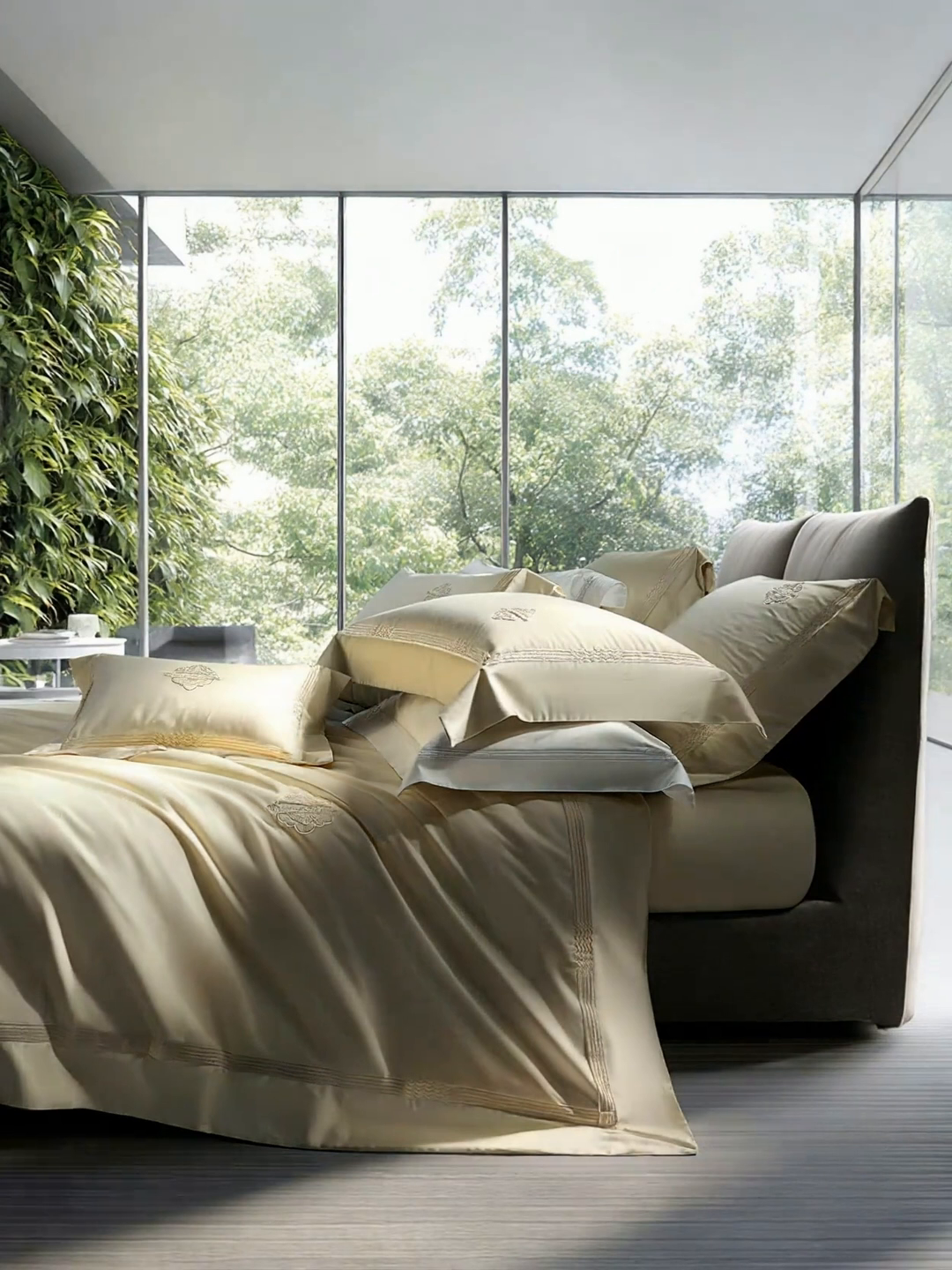 91家纺网 家纺一手货源 找家纺 诗黛尔家纺 2026春夏新款 高端长绒棉刺绣 柏林系列 柏林-落樱粉