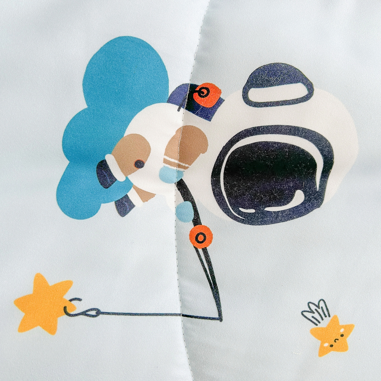 91家纺网 家纺一手货源 找家纺 悦织语 2026新款A类水洗棉双层纱豆豆被大豆夏凉被 太空超人