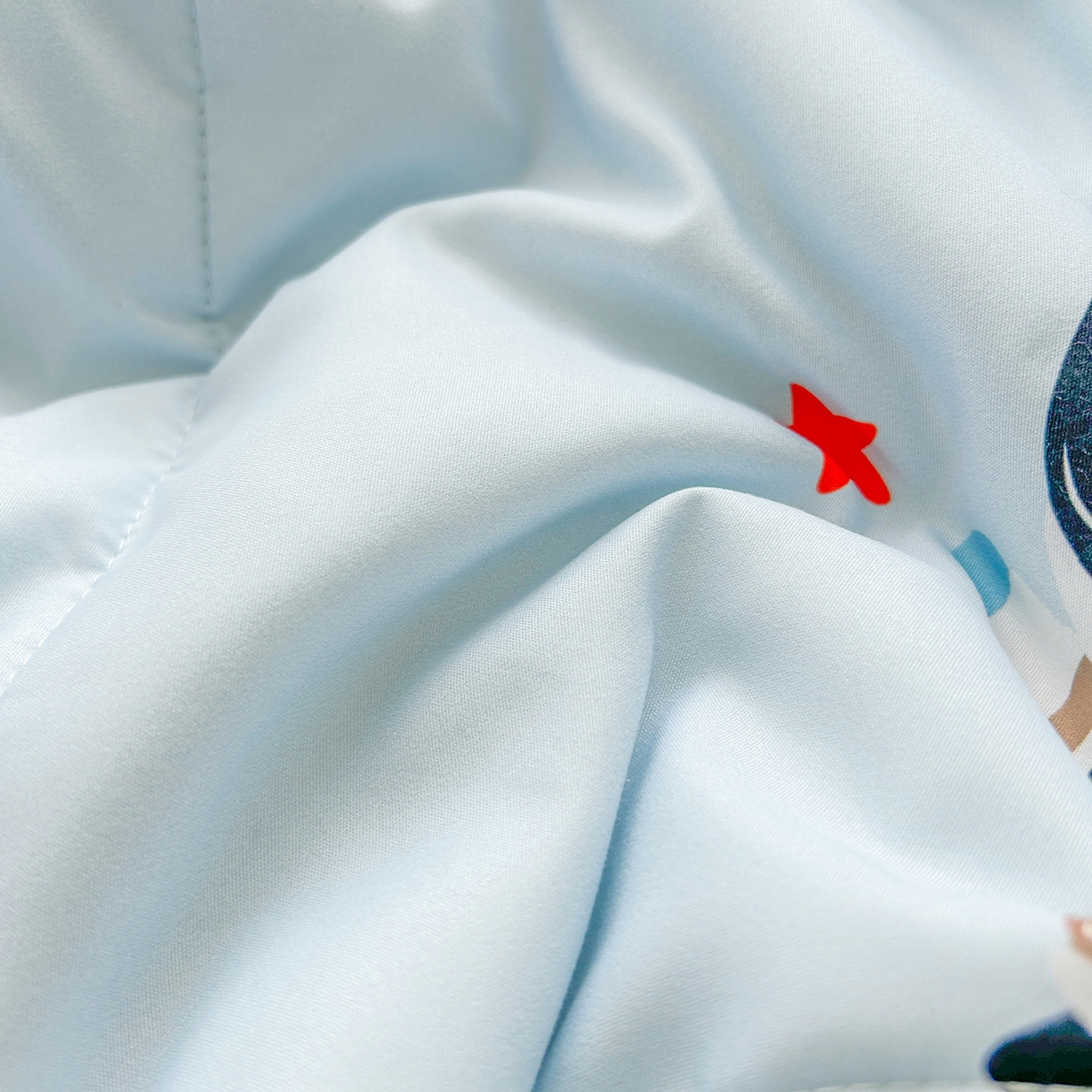 91家纺网 家纺一手货源 找家纺 悦织语 2026新款A类水洗棉双层纱豆豆被大豆夏凉被 太空超人