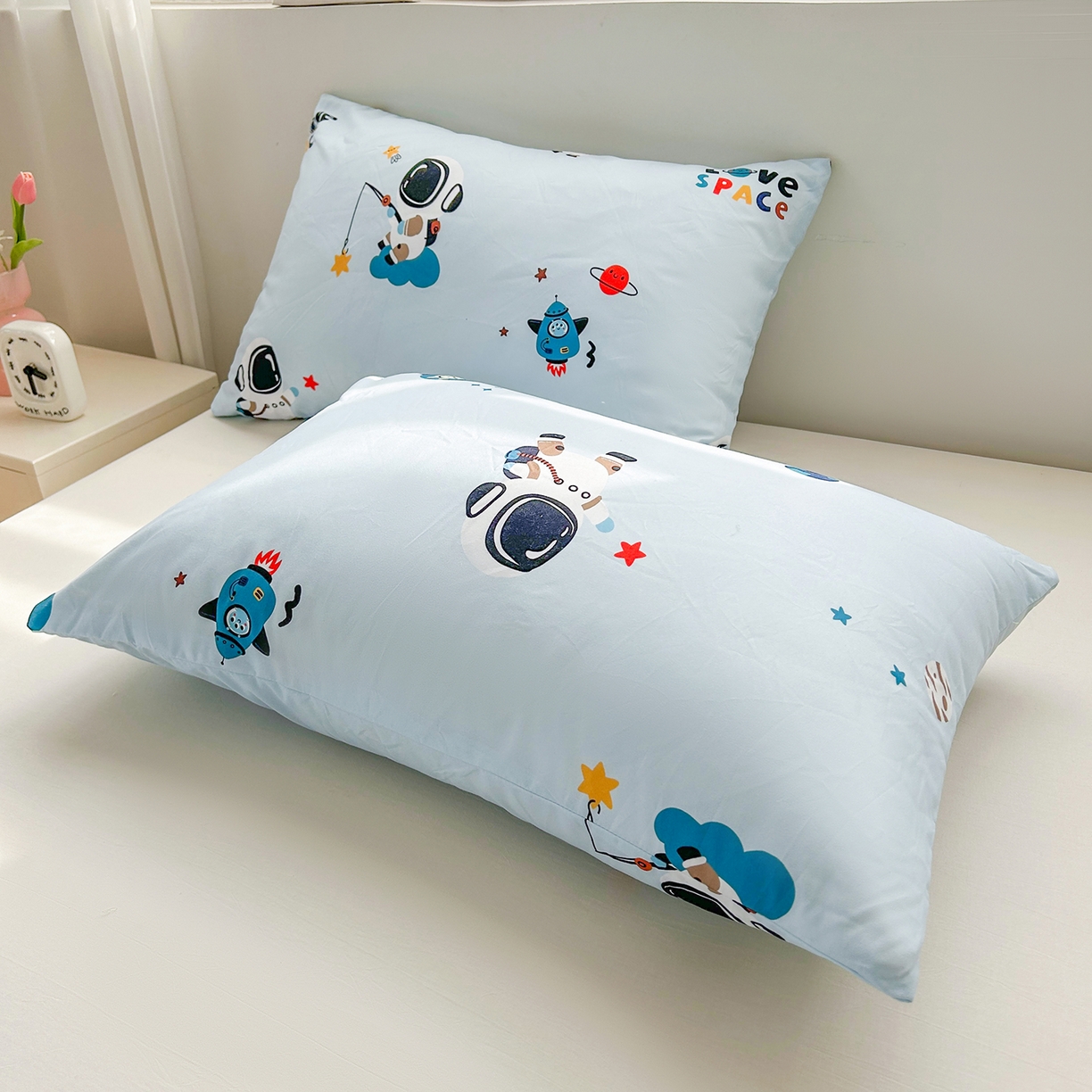 91家纺网 家纺一手货源 找家纺 悦织语 2026新款A类水洗棉双层纱豆豆被大豆夏凉被 太空超人