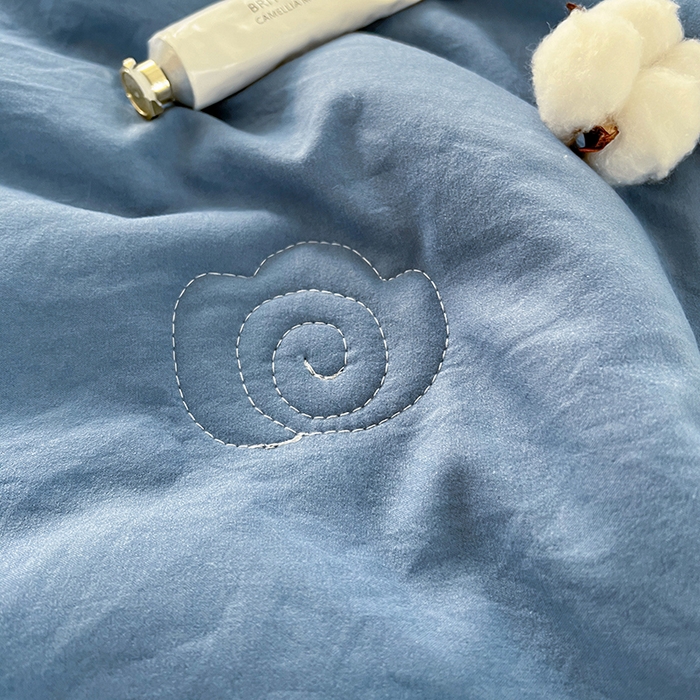 91家纺网 家纺一手货源 找家纺 悦织语 2026新款A类纯色原棉大豆夏被 原棉-蓝