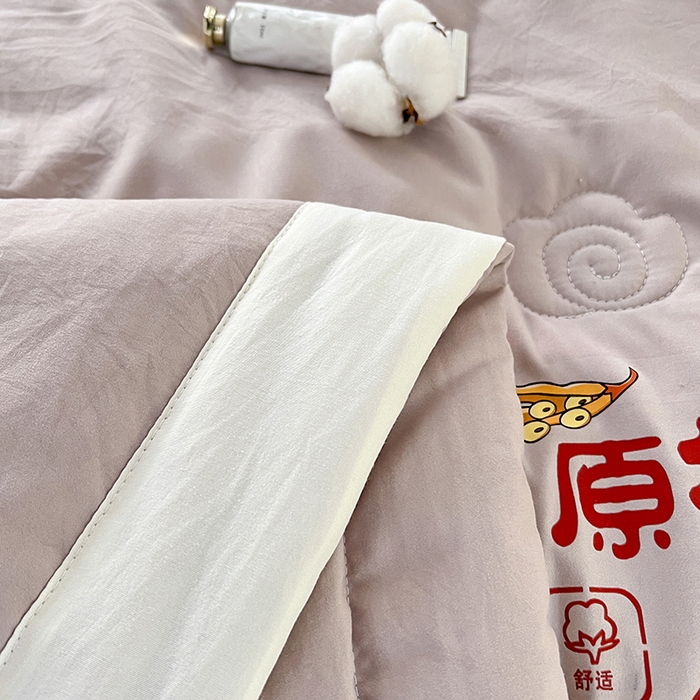 91家纺网 家纺一手货源 找家纺 悦织语 2026新款A类纯色原棉大豆夏被 原棉-藕粉