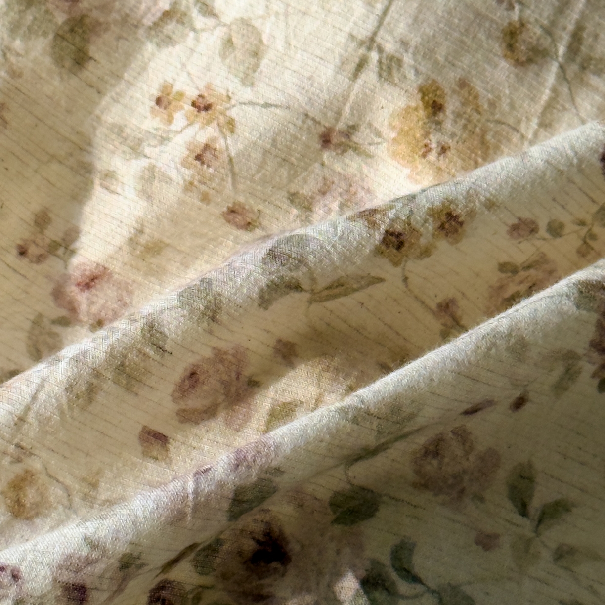 91家纺网 家纺一手货源 找家纺 对白 2026新款A类棉麻文艺风人字纹印花四件套 棉麻-洛神