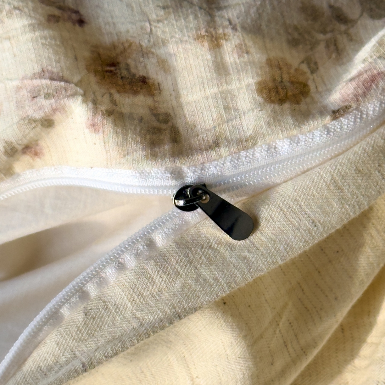 91家纺网 家纺一手货源 找家纺 对白 2026新款A类棉麻文艺风人字纹印花四件套 棉麻-洛神