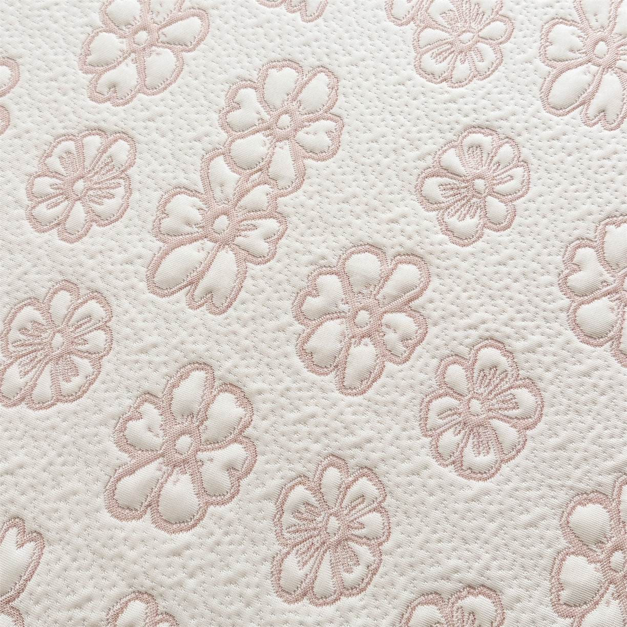 91家纺网 家纺一手货源 找家纺 恒爱家纺 2026新款A类凉感冰豆豆床裙席三件套 风花雪月-粉