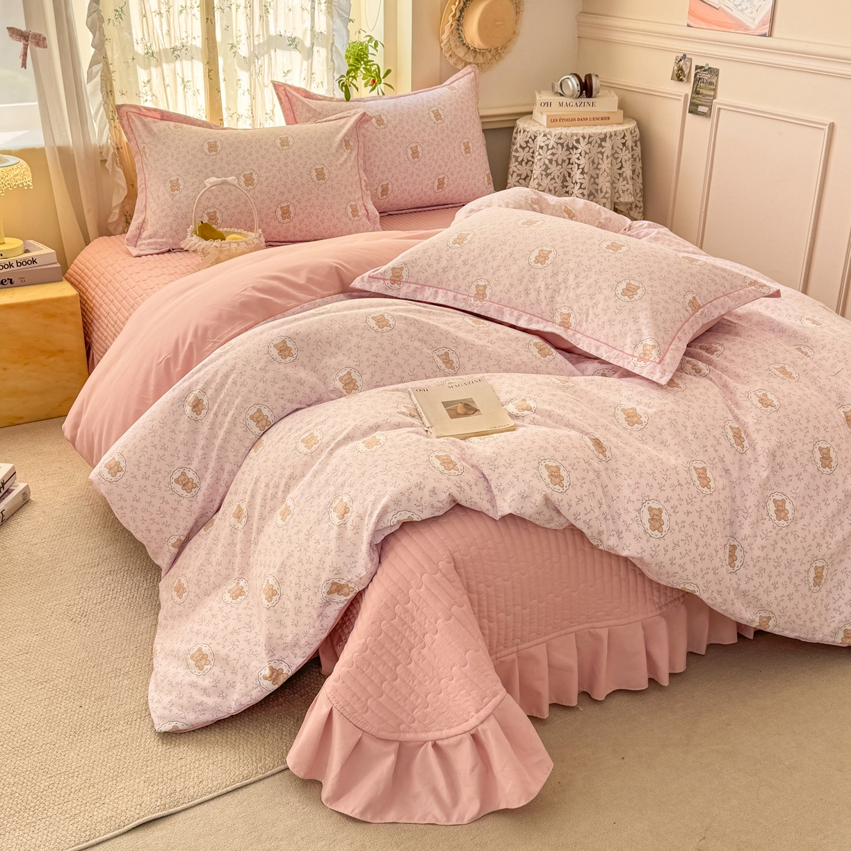 91家纺网 家纺一手货源 找家纺 （总）富之航家纺 2026新款小清新床盖四件套