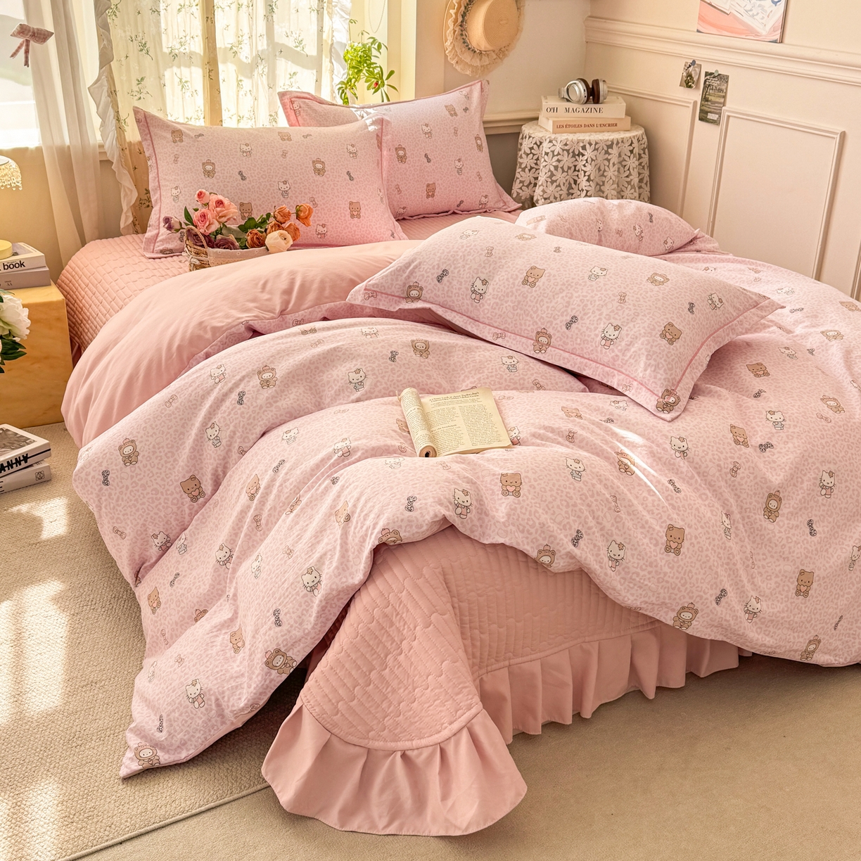 91家纺网 家纺一手货源 找家纺 （总）富之航家纺 2026新款小清新床盖四件套