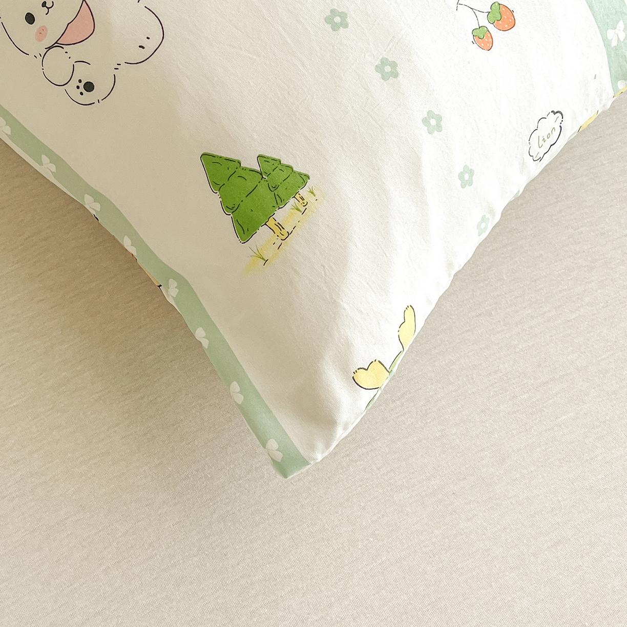 91家纺网 家纺一手货源 找家纺 悦织语 2026新款A类水洗棉双层纱豆豆被大豆夏凉被 森林宝贝