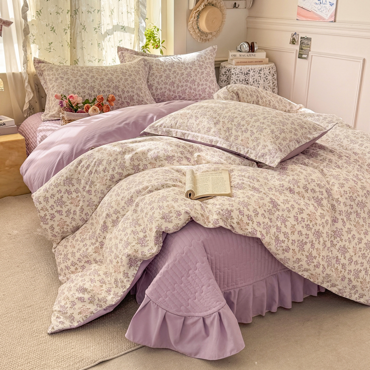 91家纺网 家纺一手货源 找家纺 （总）富之航 新款绣花水洗真丝四件套天丝夏被纯色空调被夏凉被