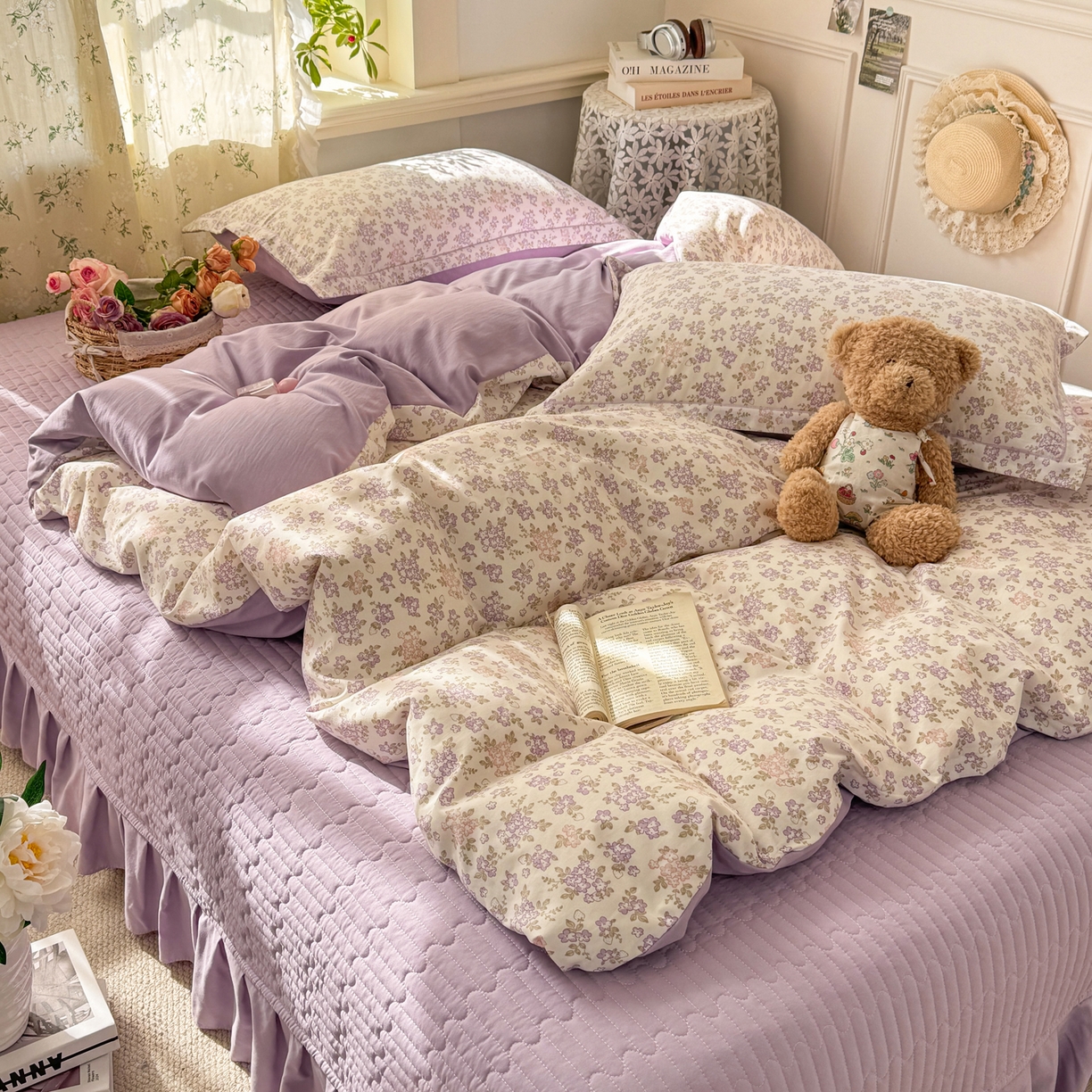 91家纺网 家纺一手货源 找家纺 （总）富之航家纺 2026新款小清新床盖四件套