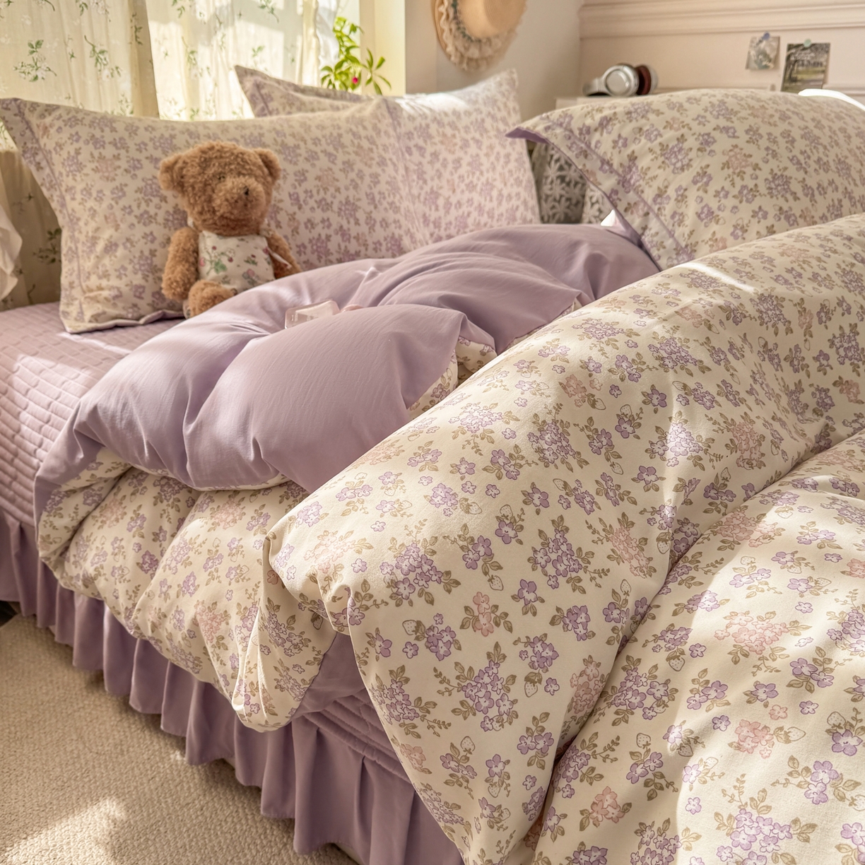 91家纺网 家纺一手货源 找家纺 （总）富之航家纺 2026新款小清新床盖四件套