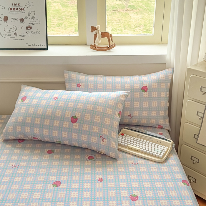 91家纺网 家纺一手货源 找家纺 （总）爱彼家纺 2026新款细沙卡通原棉老粗布床单凉席床单三件套-新升级细沙