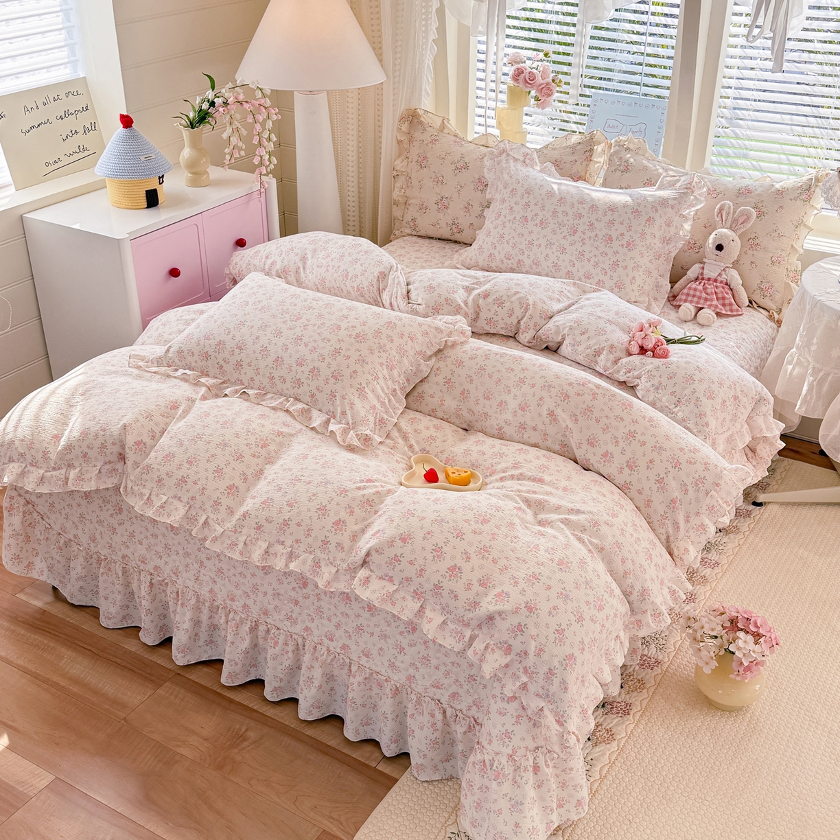 91家纺网 家纺一手货源 找家纺 （总）逸尚阁 2026新款韩版木棉床盖四件套