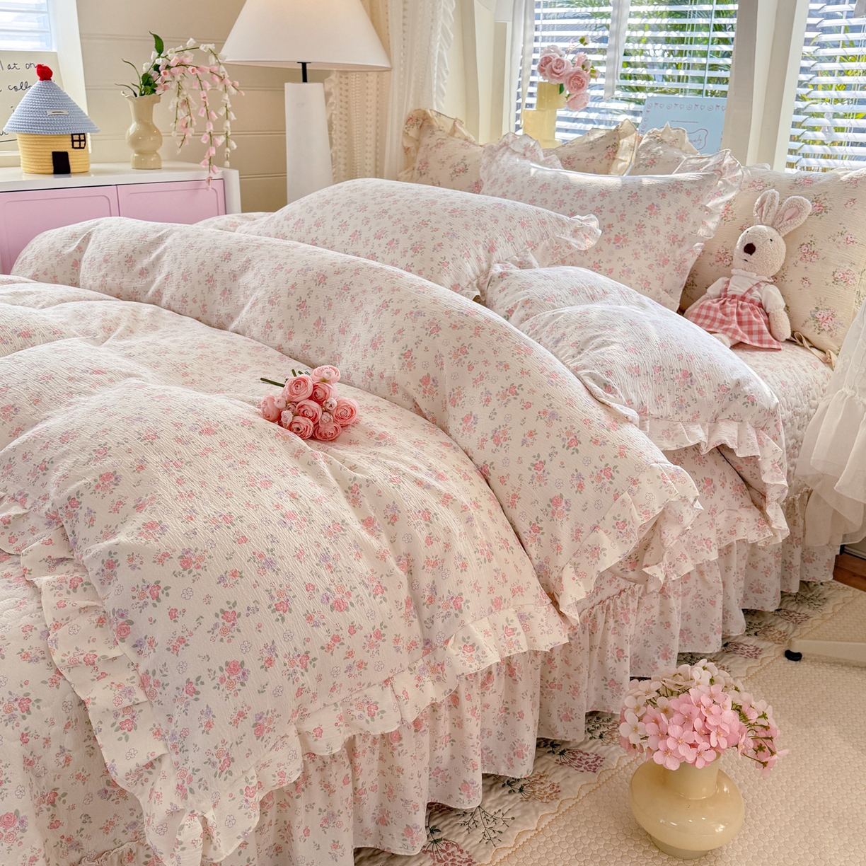 91家纺网 家纺一手货源 找家纺 （总）逸尚阁 2026新款韩版木棉床盖四件套