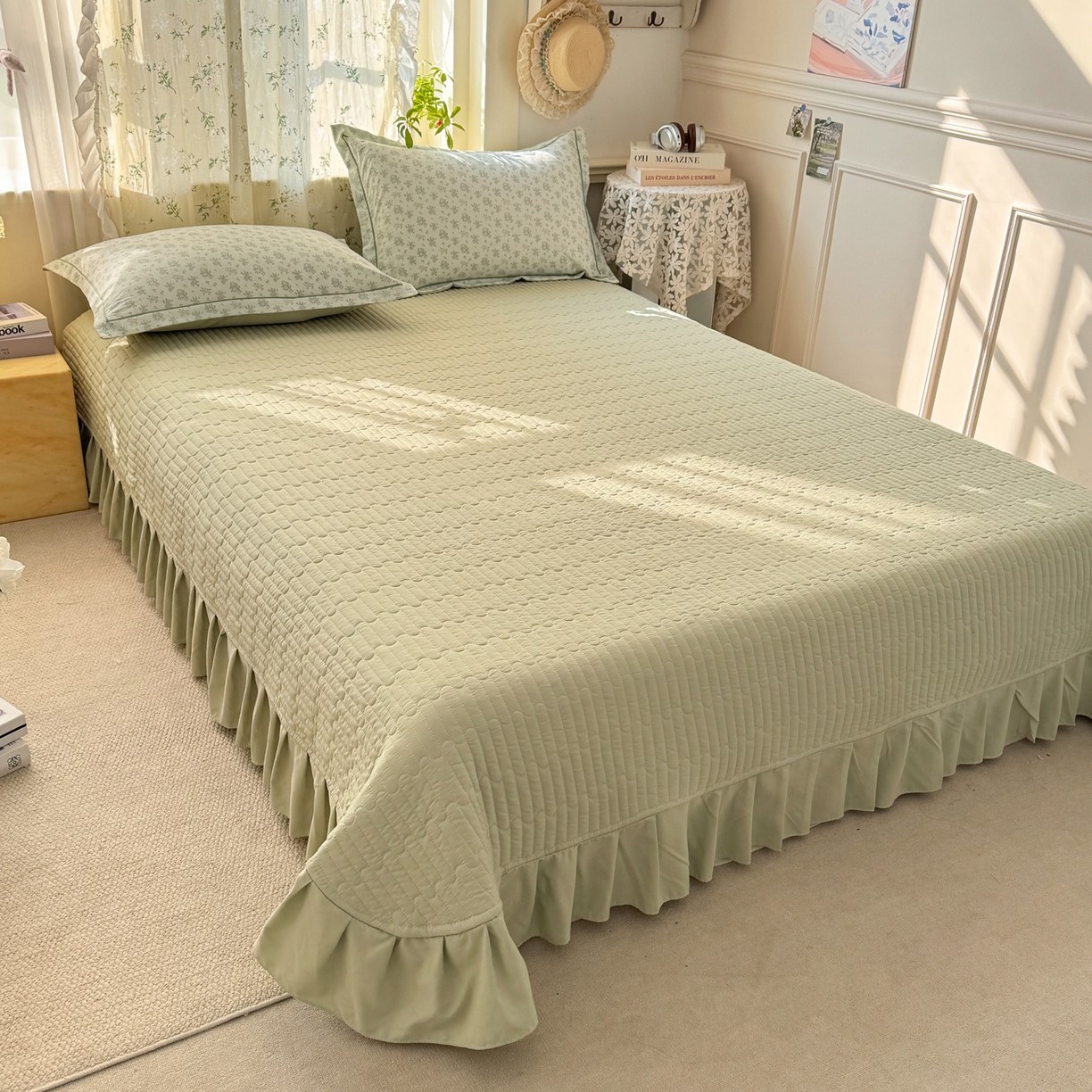 91家纺网 家纺一手货源 找家纺 富之航家纺 2026新款小清新床盖四件套 赫拉