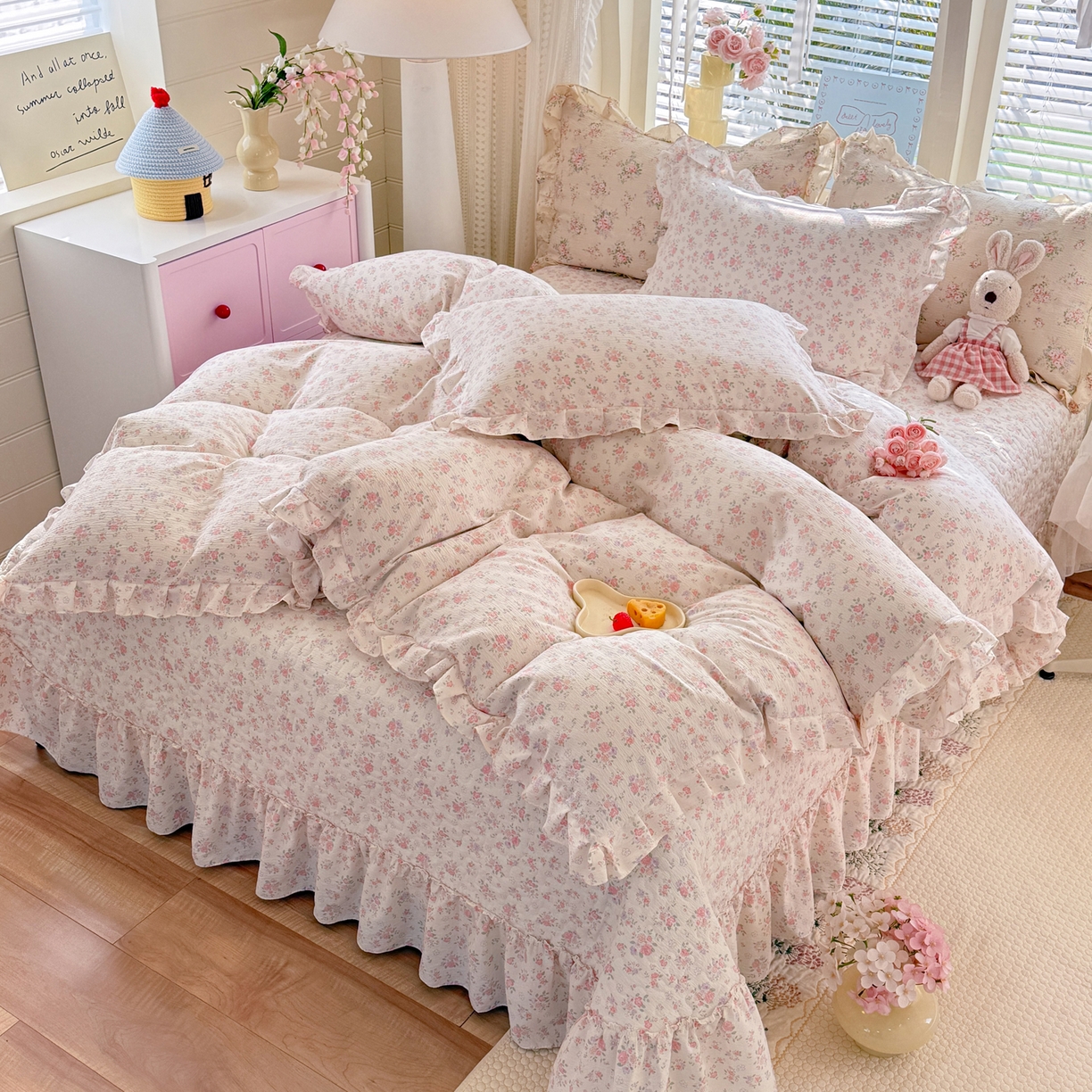 91家纺网 家纺一手货源 找家纺 （总）逸尚阁 2026新款韩版木棉床盖四件套