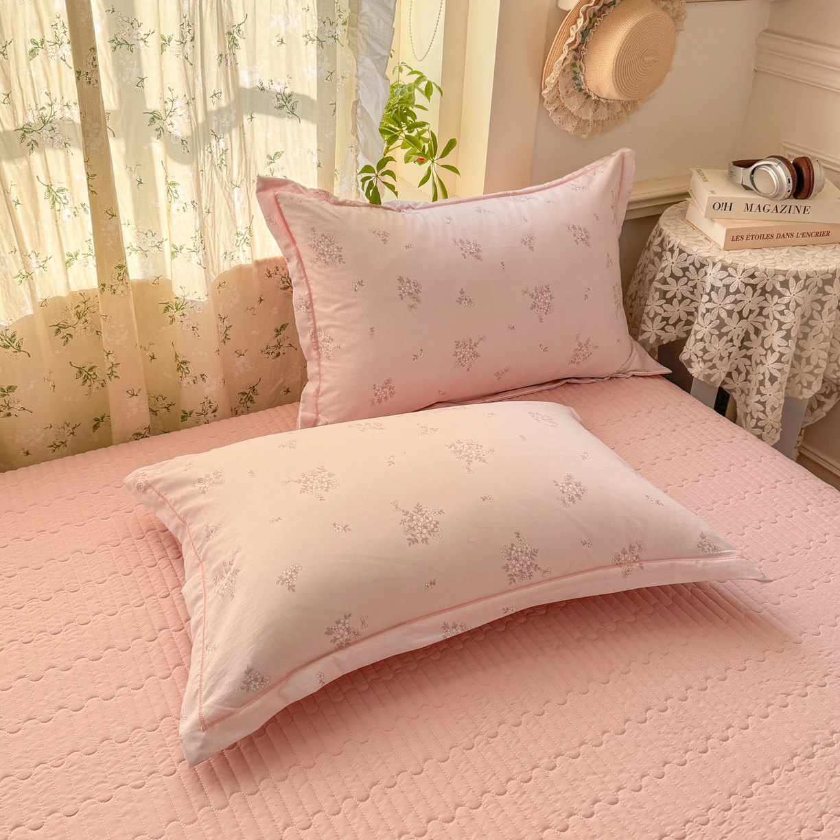 91家纺网 家纺一手货源 找家纺 富之航家纺 2026新款小清新床盖四件套 花恋