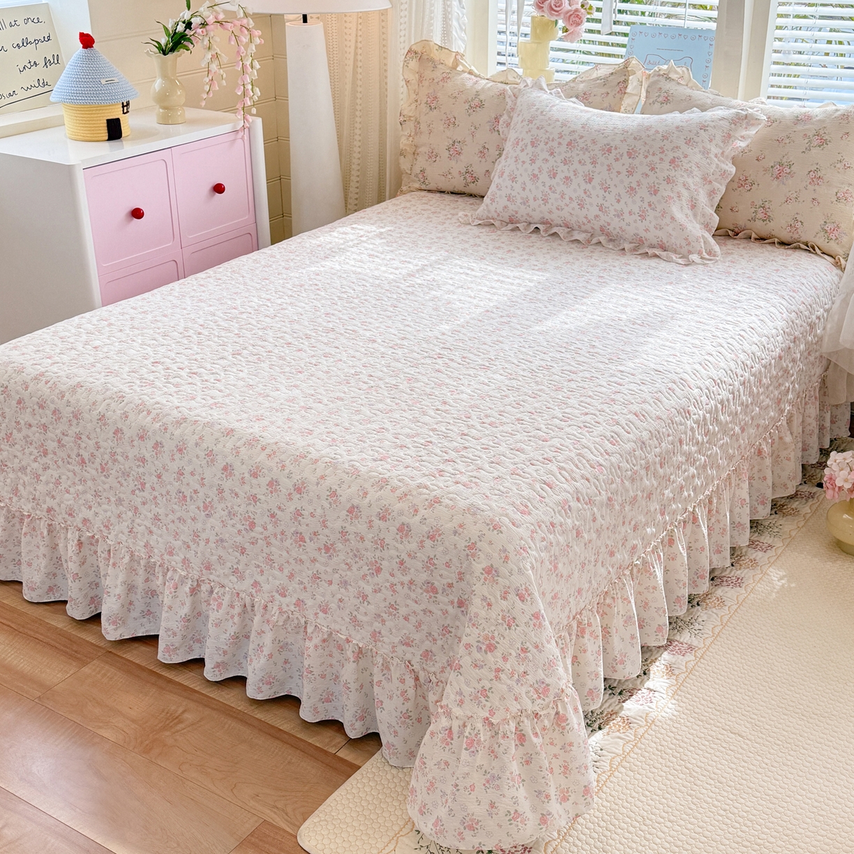 91家纺网 家纺一手货源 找家纺 （总）逸尚阁 2026新款韩版木棉床盖四件套