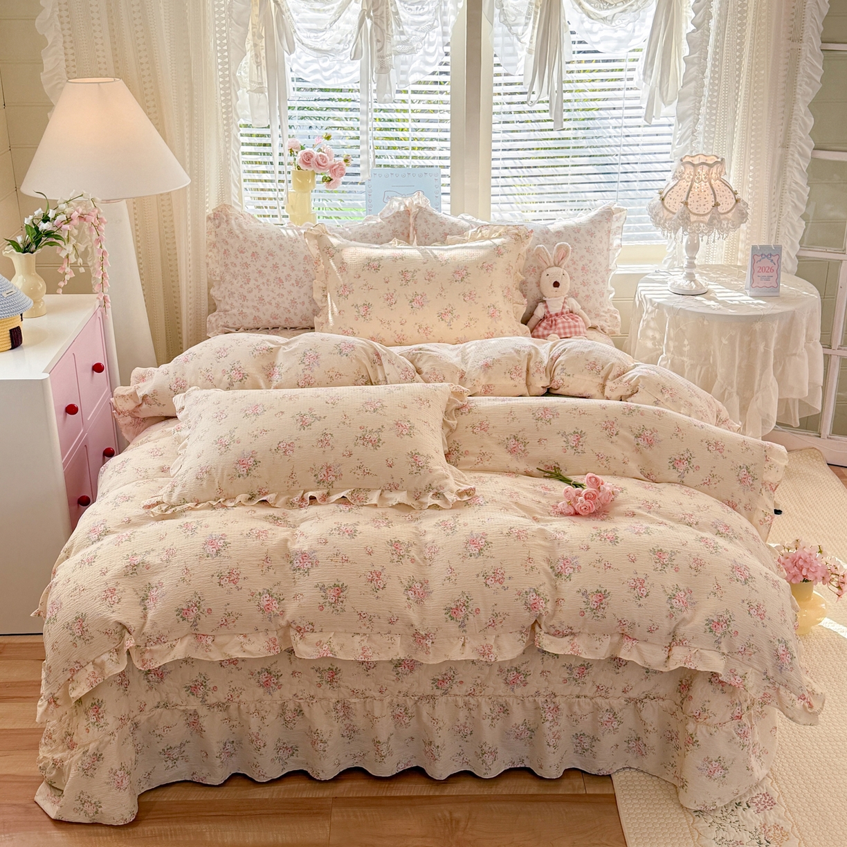 91家纺网 家纺一手货源 找家纺 （总）逸尚阁 2026新款韩版木棉床盖四件套