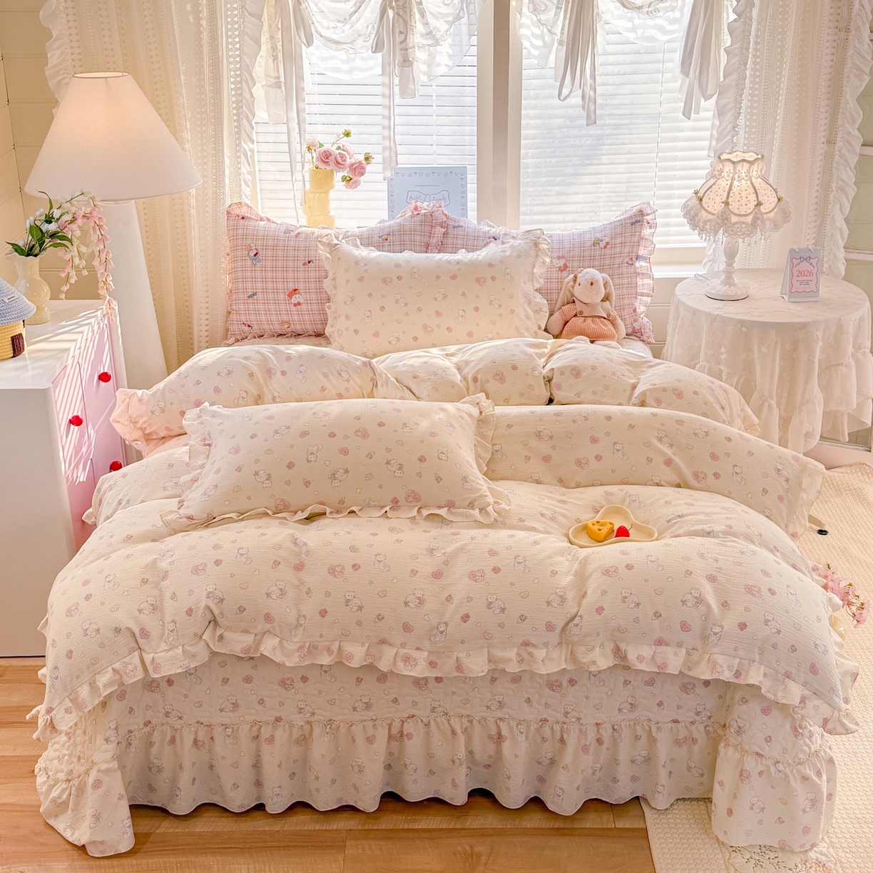 91家纺网 家纺一手货源 找家纺 （总）逸尚阁 2026新款韩版木棉床盖四件套