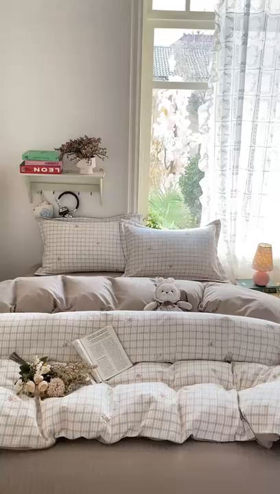 91家纺网 家纺一手货源 找家纺 富之航家纺 2026新款小清新床盖四件套 浪漫主义