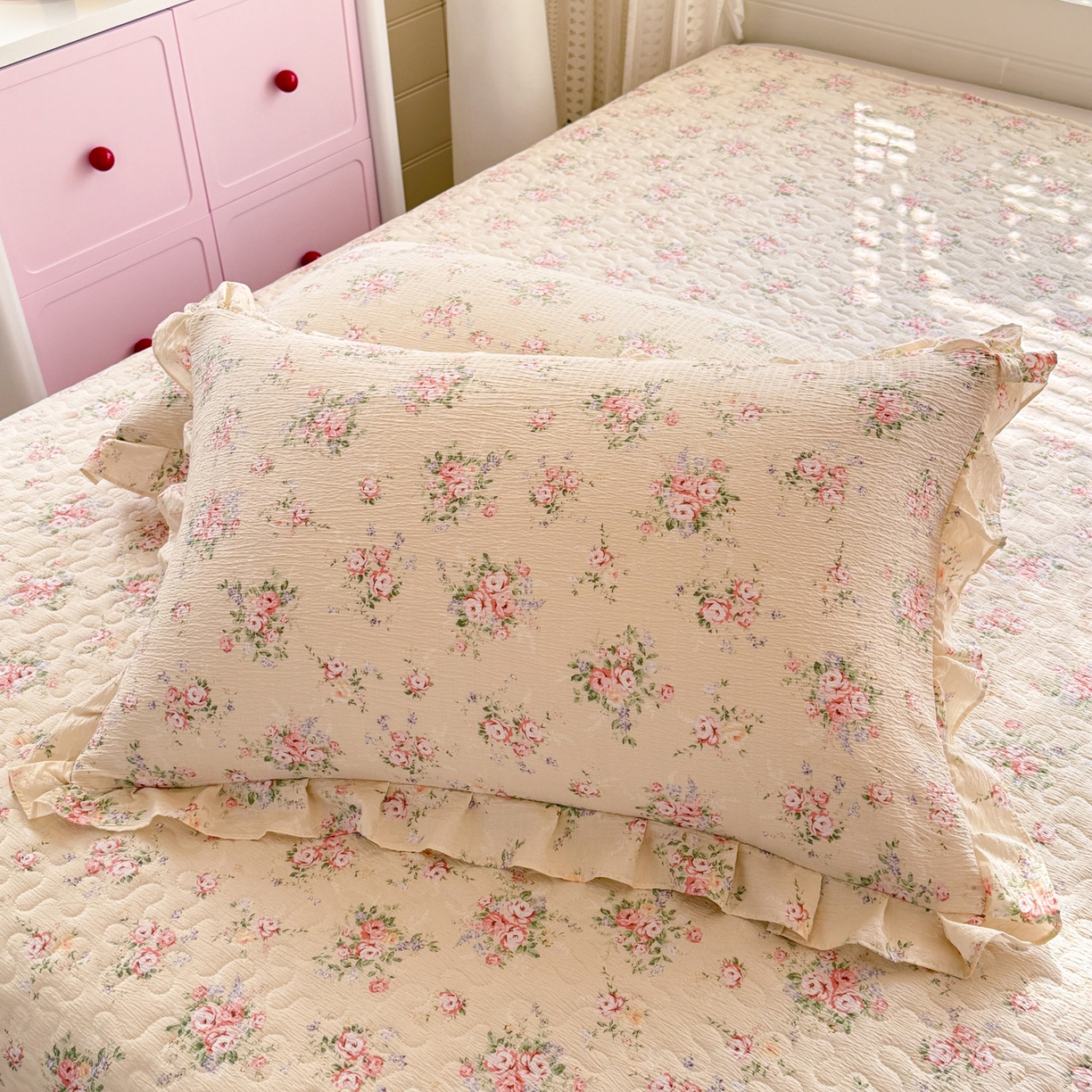 91家纺网 家纺一手货源 找家纺 逸尚阁 2026新款韩版木棉床盖四件套 黎曼