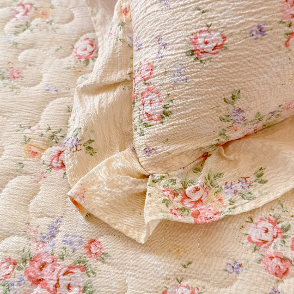 91家纺网 家纺一手货源 找家纺 逸尚阁 2026新款韩版木棉床盖四件套 黎曼