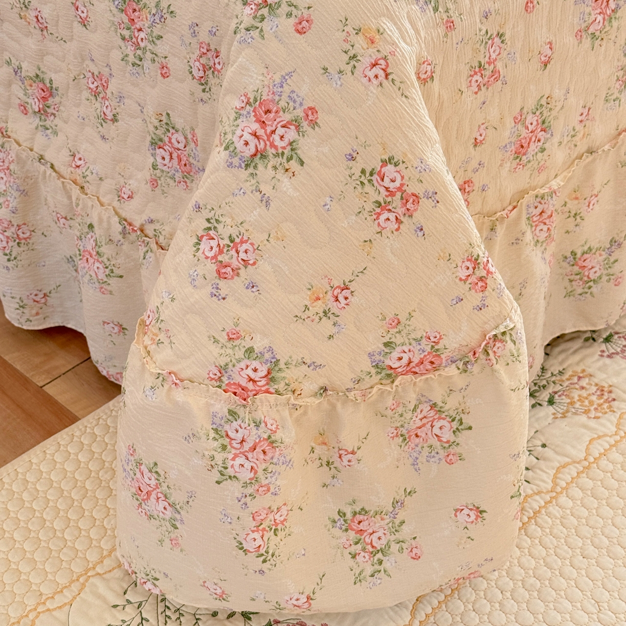 91家纺网 家纺一手货源 找家纺 逸尚阁 2026新款韩版木棉床盖四件套 黎曼