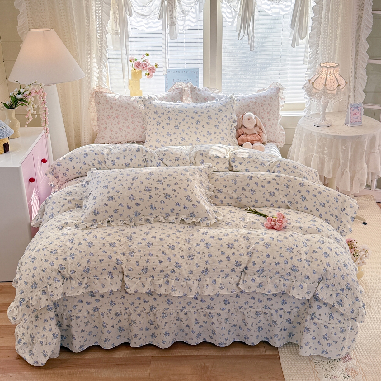 逸尚阁 2026新款韩版木棉床盖四件套 晚秋