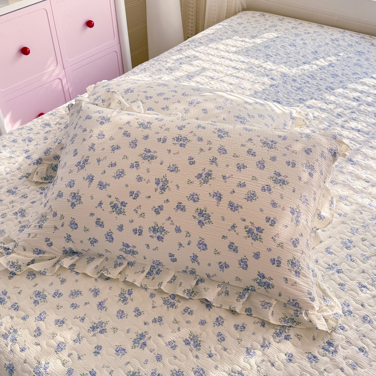 91家纺网 家纺一手货源 找家纺 逸尚阁 2026新款韩版木棉床盖四件套 晚秋