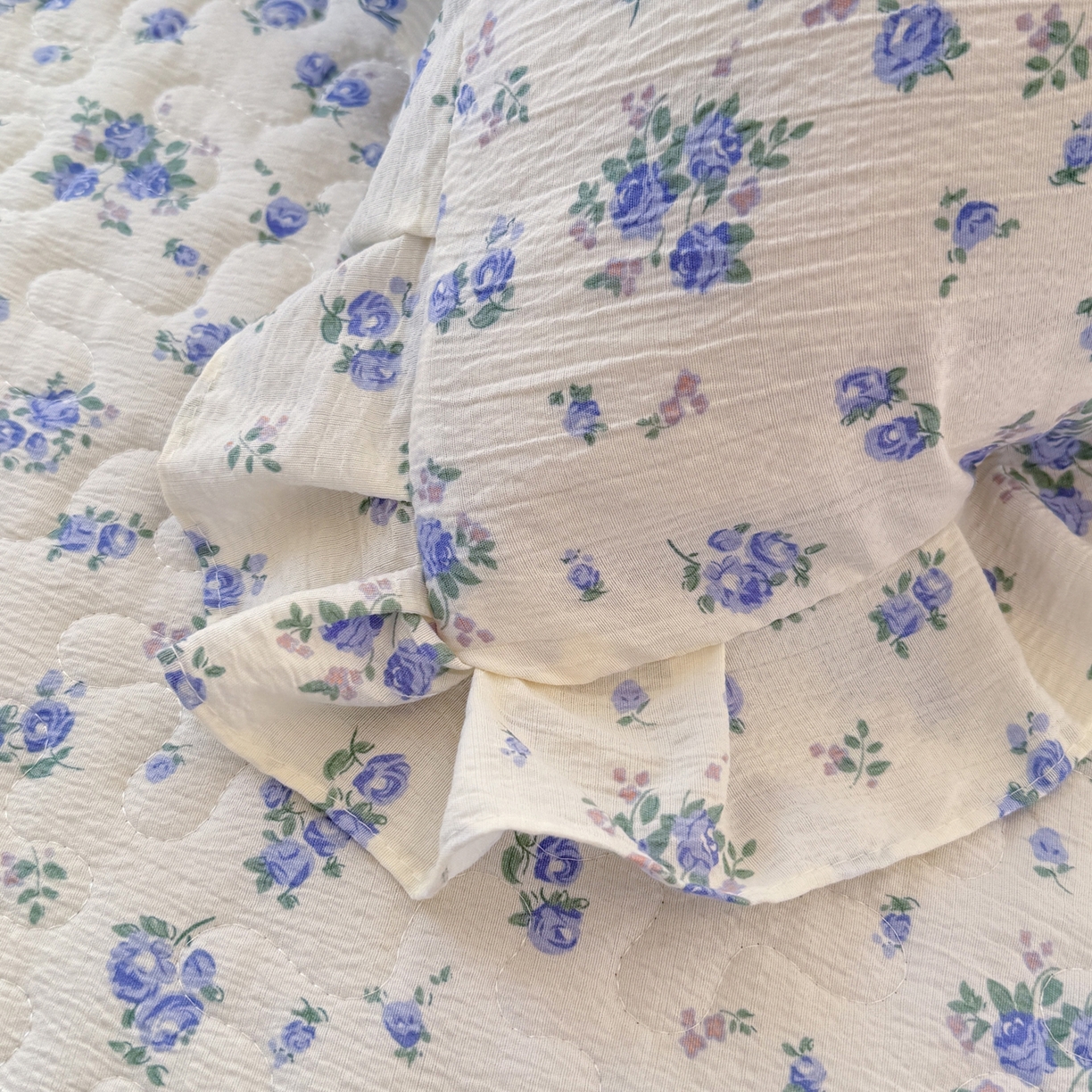 91家纺网 家纺一手货源 找家纺 逸尚阁 2026新款韩版木棉床盖四件套 晚秋