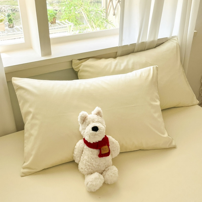 91家纺网 家纺一手货源 找家纺 （总）泽西家纺+V17798841158发大图 2026新款全棉13376双拼纯色简约纯棉枕套枕套单件单枕套