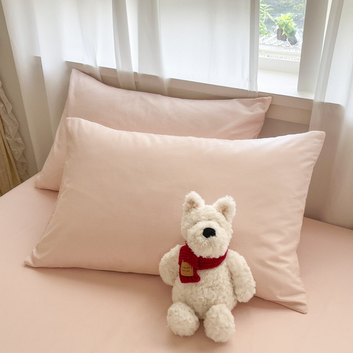 91家纺网 家纺一手货源 找家纺 （总）泽西家纺+V17798841158发大图 2026新款全棉13376双拼纯色简约纯棉枕套枕套单件单枕套