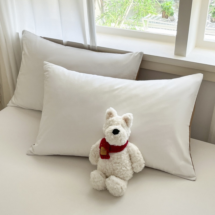 91家纺网 家纺一手货源 找家纺 （总）泽西家纺+V17798841158发大图 2026新款全棉13376双拼纯色简约纯棉枕套枕套单件单枕套