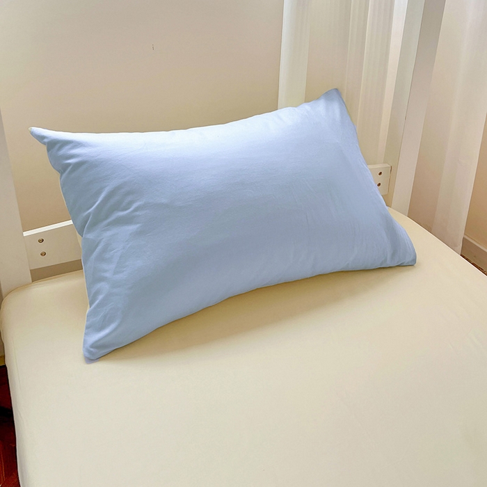 91家纺网 家纺一手货源 找家纺 （总）泽西家纺+V17798841158发大图 2026新款全棉13376双拼纯色简约纯棉枕套枕套单件单枕套