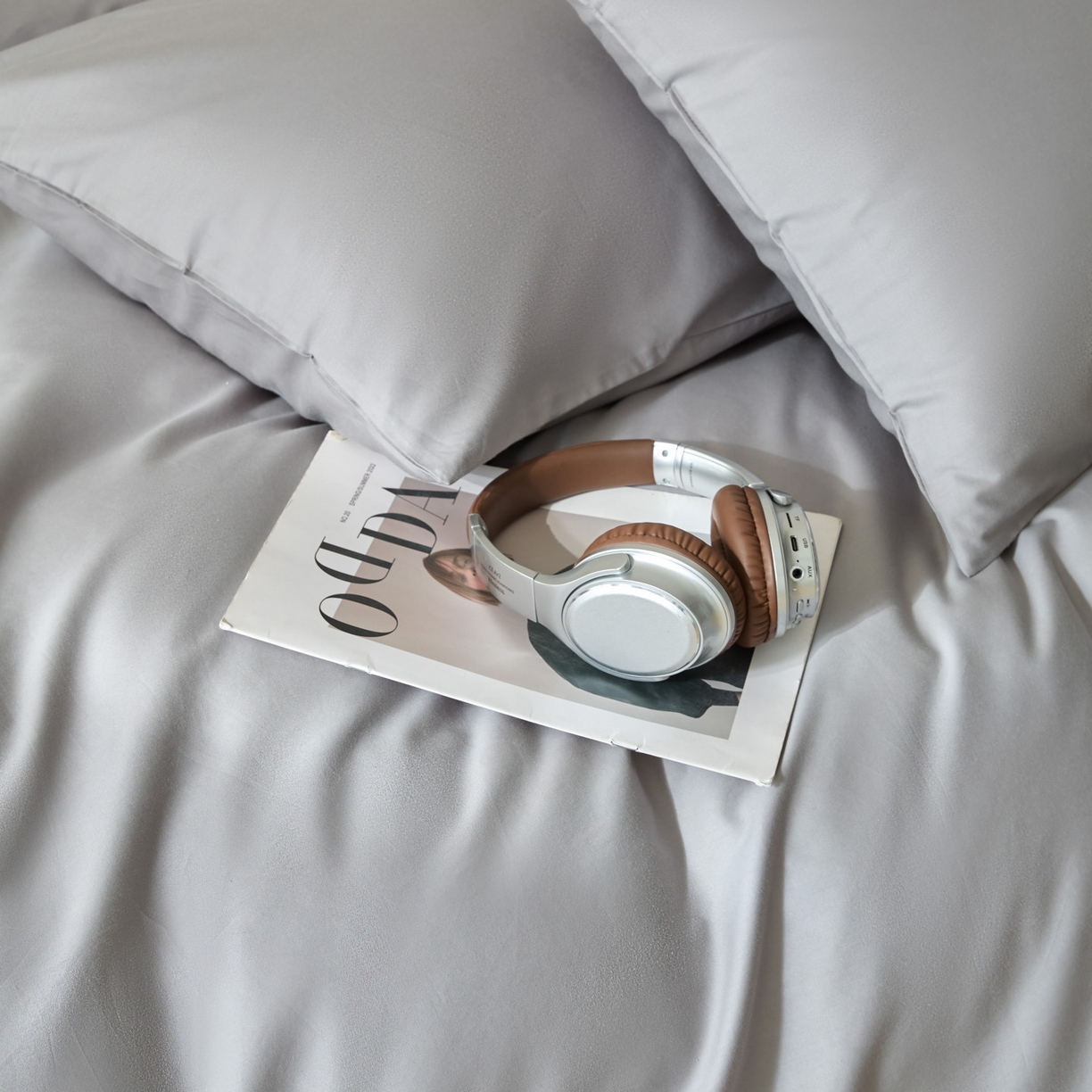 91家纺网 家纺一手货源 找家纺 泽西家纺+V17798841158发大图 2026新款全棉13376双拼纯色简约纯棉枕套枕套单件单枕套 绅士灰