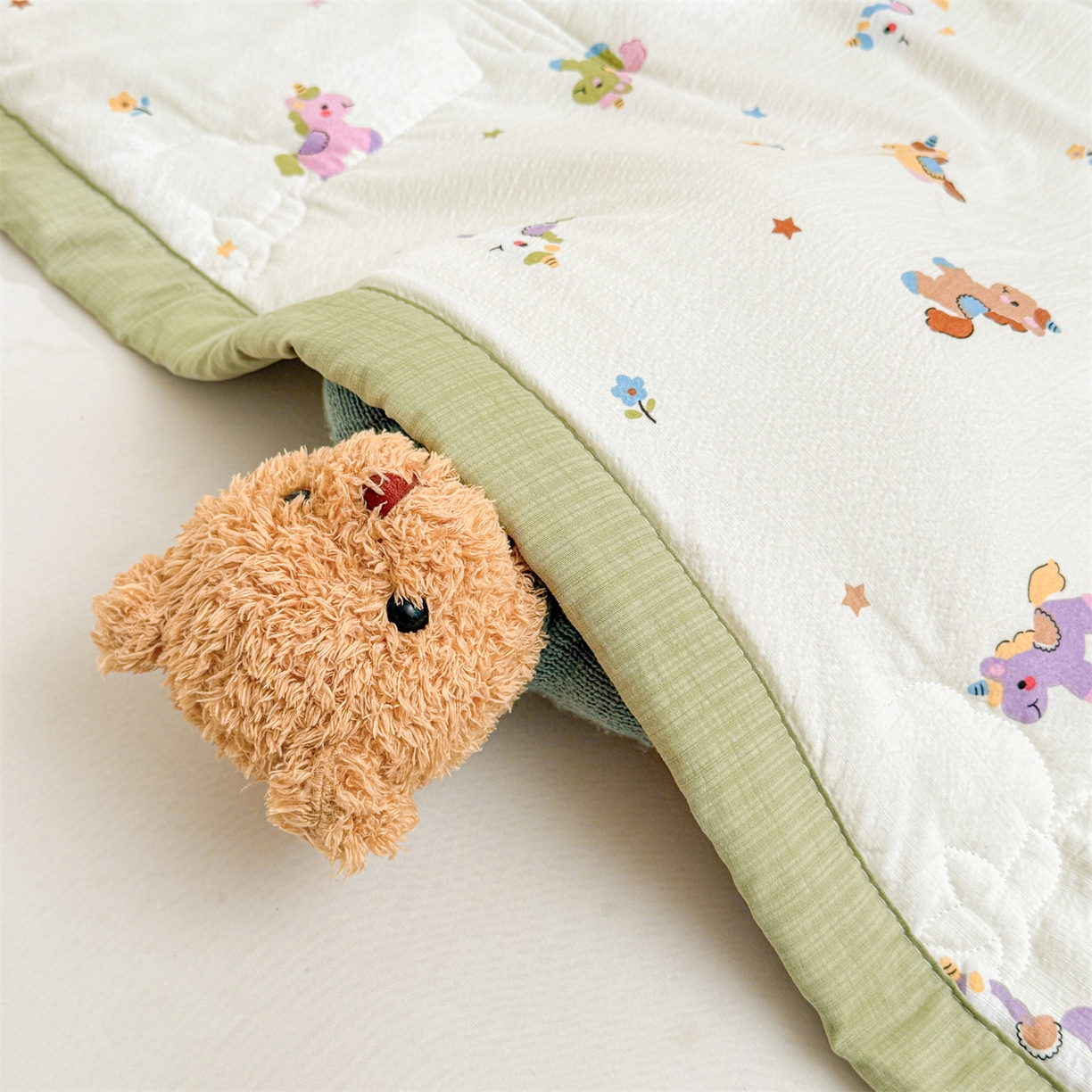 91家纺网 家纺一手货源 找家纺 （总）2026新款A类新疆棉花夏凉被加宽包边水洗棉卡通印花吸湿透气棉花夏被空调被