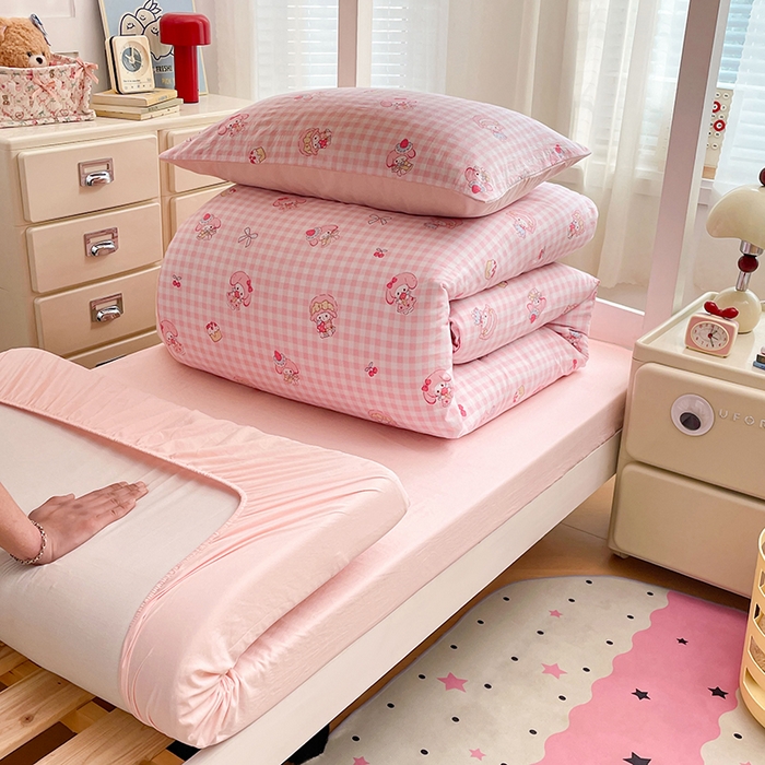 91家纺网 家纺一手货源 找家纺 梦卓家纺 2025新款直播加厚植物羊绒四件套高克重磨毛跨境四件套 大量现货初遇