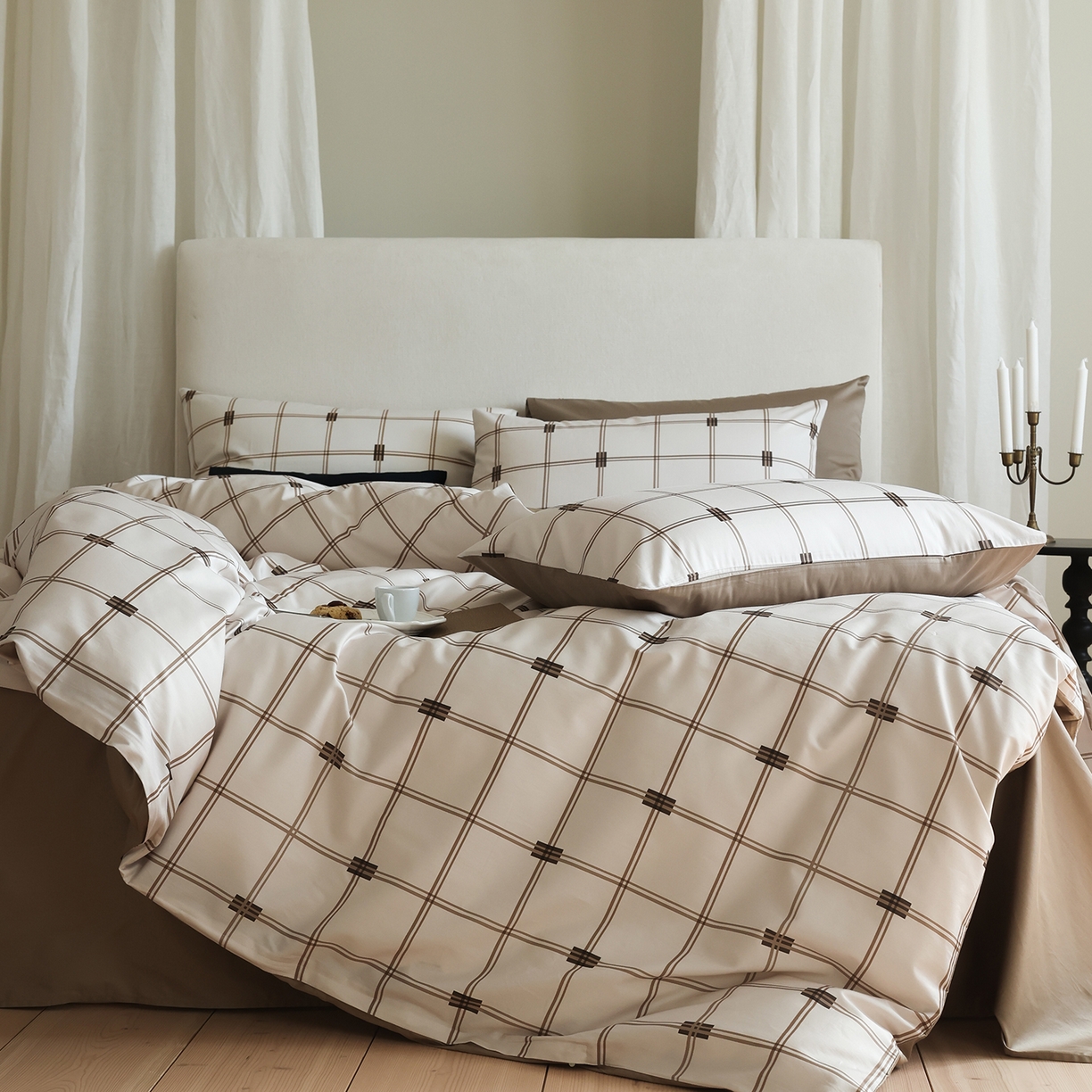 91家纺网 家纺一手货源 找家纺 （总）ONE TWO ONE 121 【提供买家秀】【会员-20】【控价商品】【专版花型】2026新款100s长绒棉纯棉全棉床上用品数码印花四件套