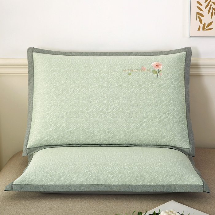 91家纺网 家纺一手货源 找家纺 （总）小牛席业 2026新款鲜花刺绣凉感冰丝枕套单枕套枕套单件