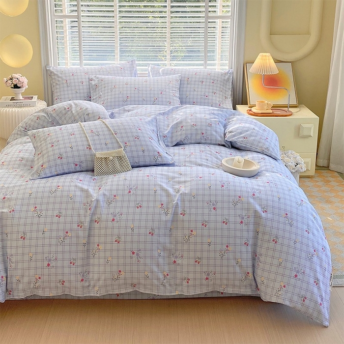 91家纺网 家纺一手货源 找家纺 （总）春皖家纺 2026高端直播热卖非遗A类全棉老粗布加厚床单款三件套-普通款四件套