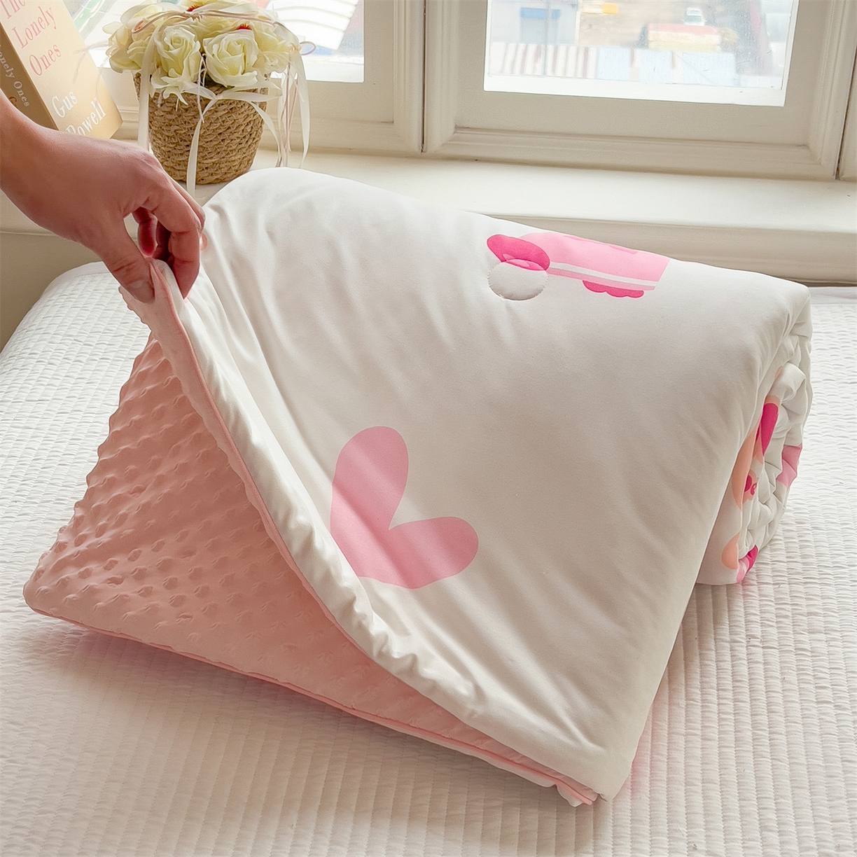 91家纺网 家纺一手货源 找家纺 兄弟坊 2026新款A类正版授权卡通乳胶凉席夏被四件套 露比