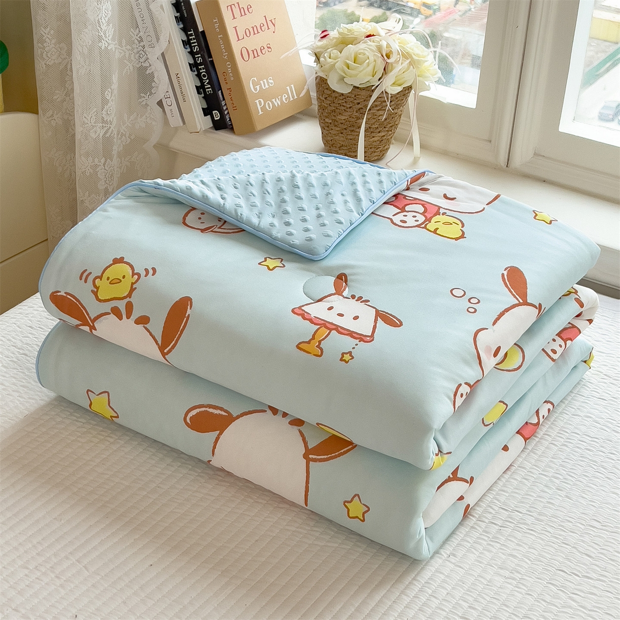 91家纺网 家纺一手货源 找家纺 兄弟坊 2026新款A类正版授权卡通乳胶凉席夏被四件套 帕恰小狗