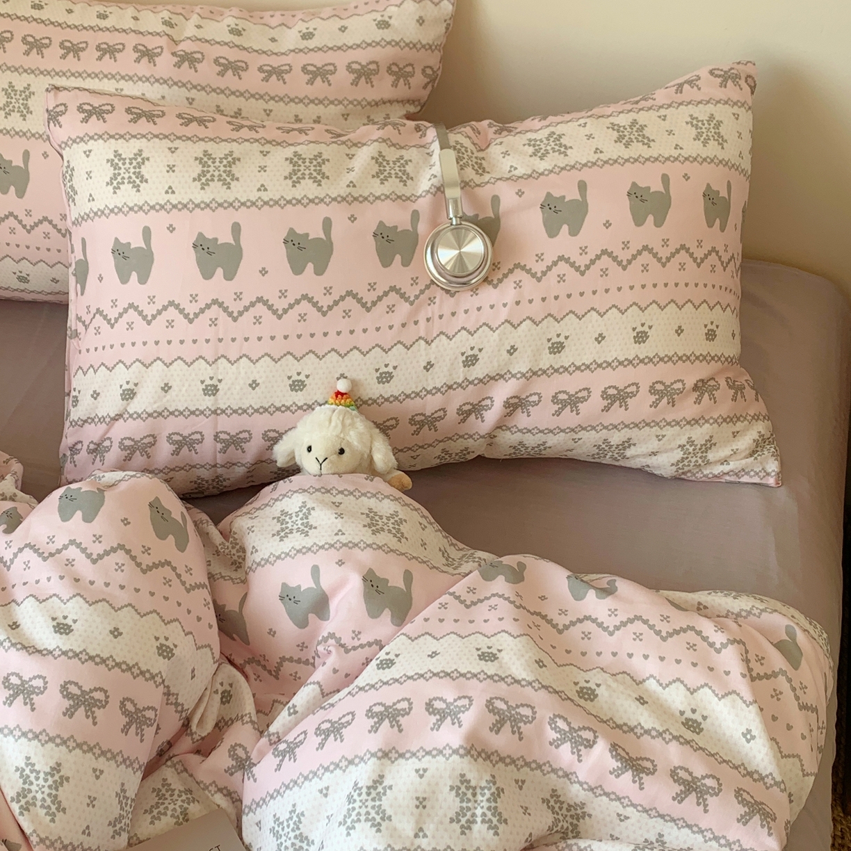 91家纺网 家纺一手货源 找家纺 （总）桃喜 2026春夏新款全棉纯棉双层纱系列四件套