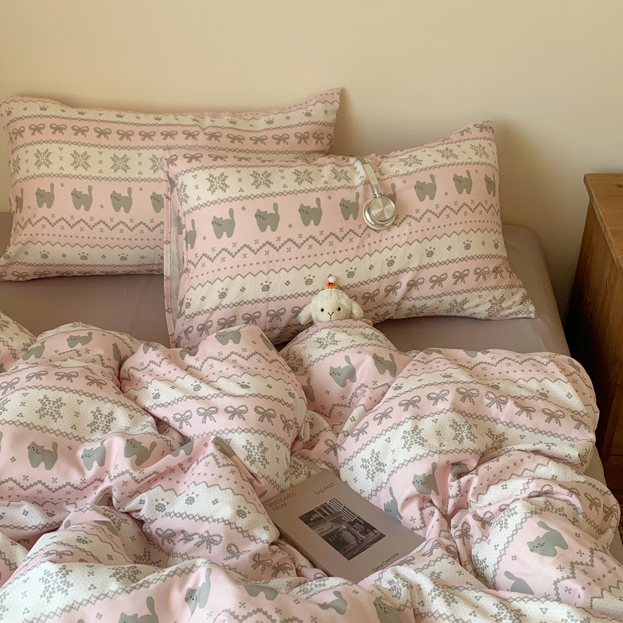 91家纺网 家纺一手货源 找家纺 （总）桃喜 2026春夏新款全棉纯棉双层纱系列四件套