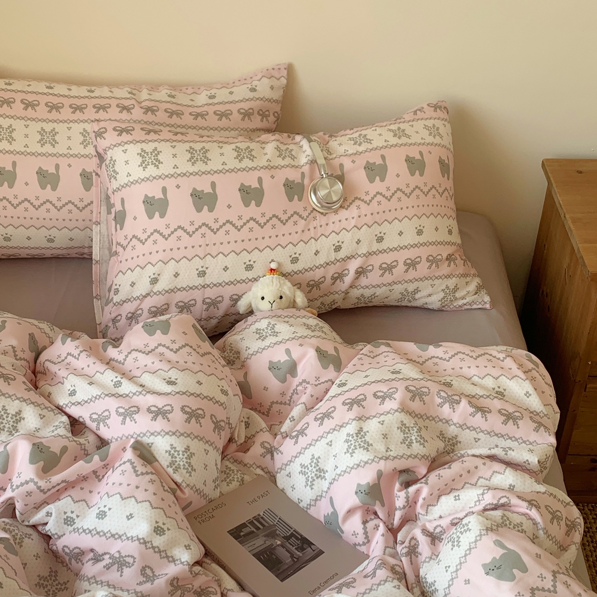 91家纺网 家纺一手货源 找家纺 （总）桃喜 2026春夏新款全棉纯棉双层纱系列四件套