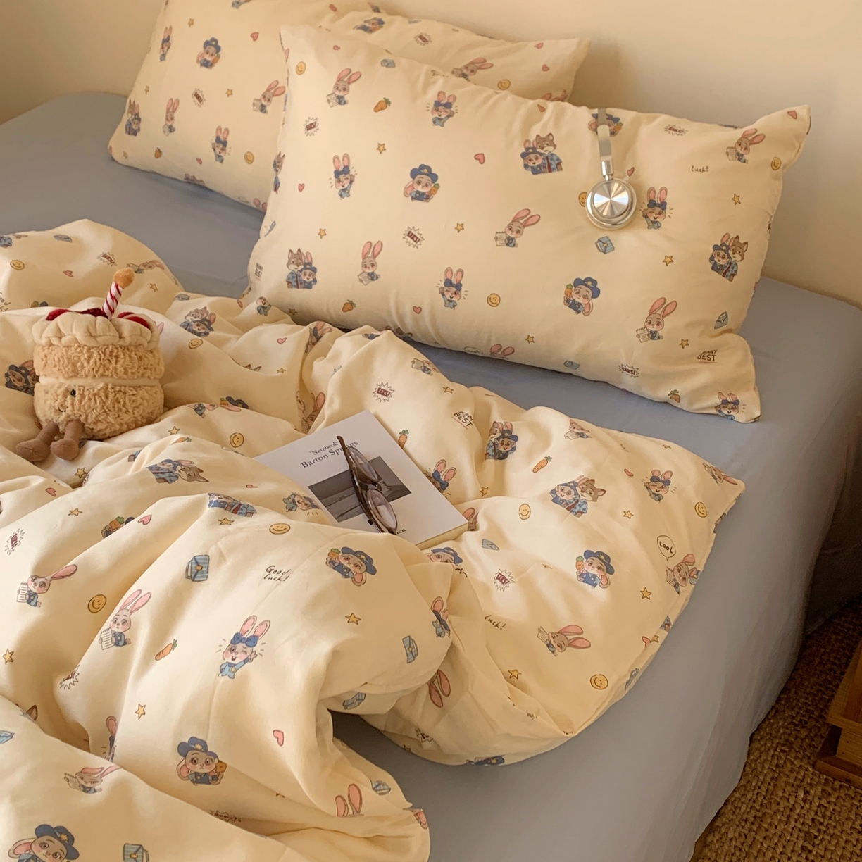 91家纺网 家纺一手货源 找家纺 （总）桃喜 2026春夏新款全棉纯棉双层纱系列四件套