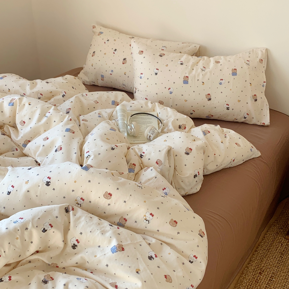 91家纺网 家纺一手货源 找家纺 （总）桃喜 2026春夏新款全棉纯棉双层纱系列四件套