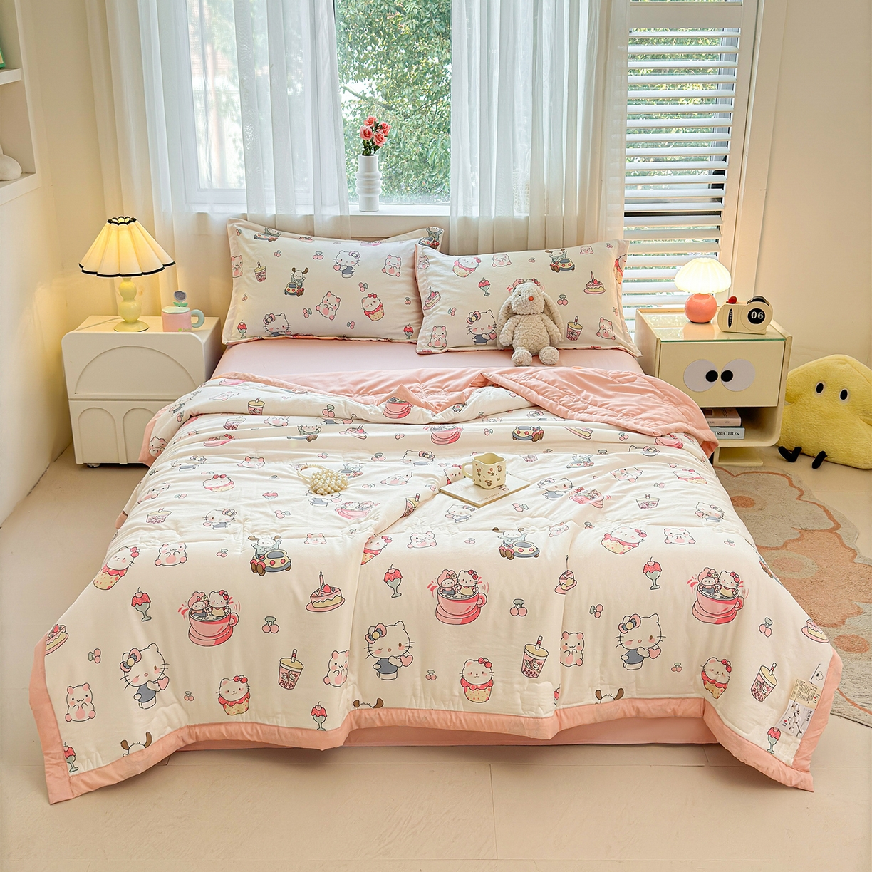 91家纺网 家纺一手货源 找家纺 西域种棉人·千百笠 2026新款A类印花手包边凌香新疆棉花夏被 凌香 宠物语